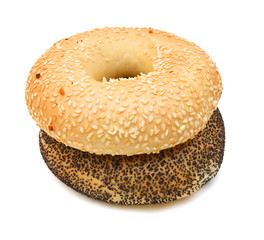 Everything Bagels Isolated on White background 