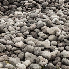 beach of volcanic rocks