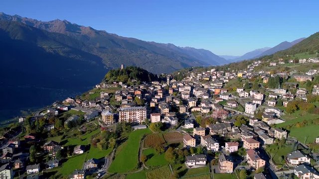Aerial 4K - Teglio - Valtellina (IT) - Vista panoramica
