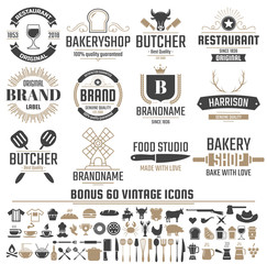 Naklejka premium Vintage Retro Vector Labels for banner