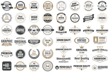 Vintage Retro Vector Labels for banner