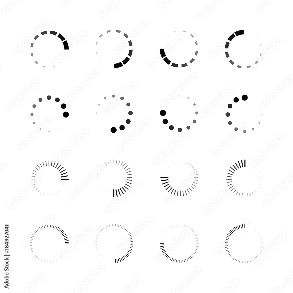 Poster icon indicator of the site's loading process. graph status of load. vector illustration on white bac