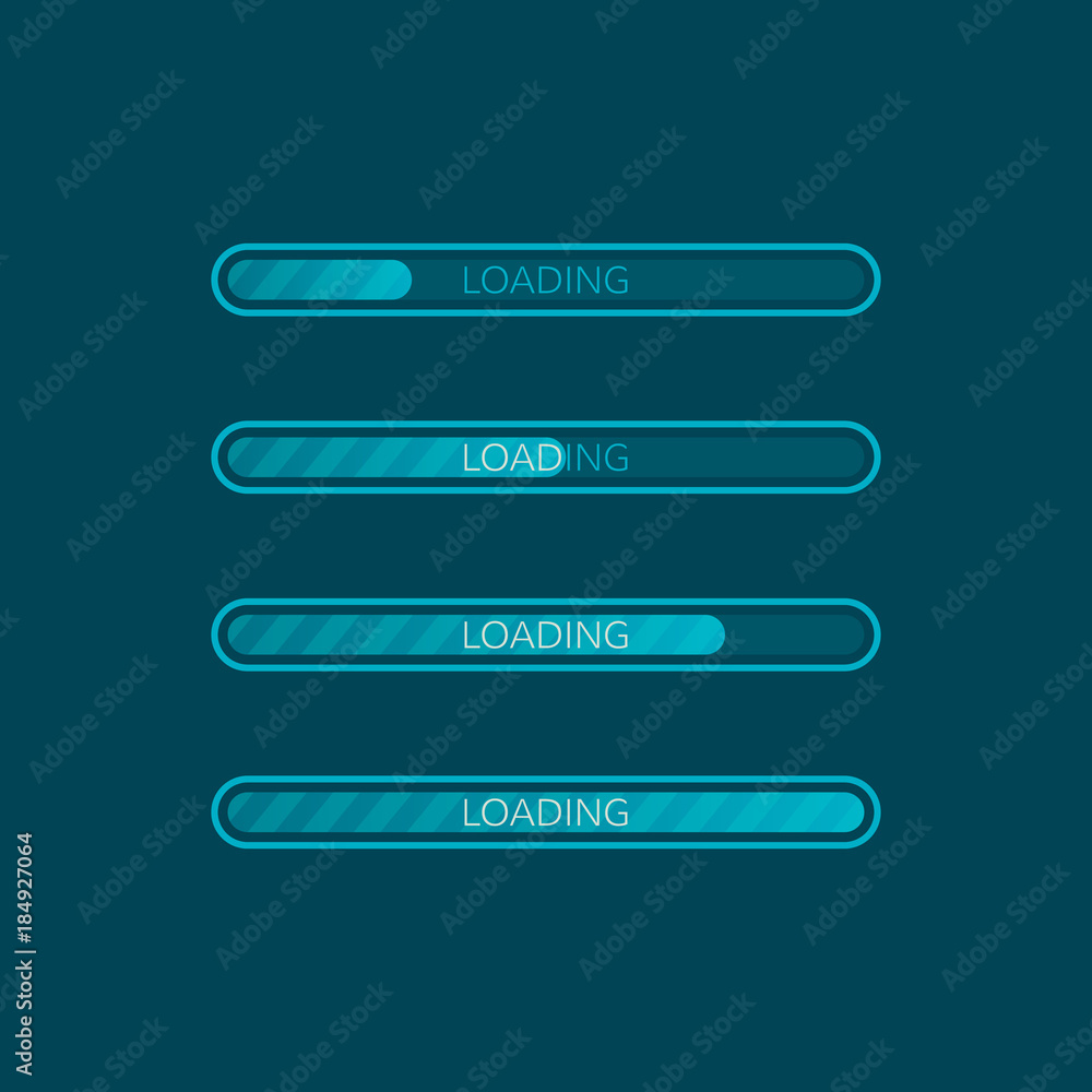 Poster loading bar icon. creative web design element. vector illustration