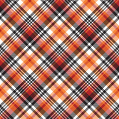 Orange plaid seamless fabric texture