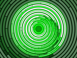 abstract tech circles background design with light effect green