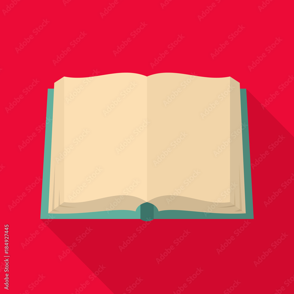 Poster book deployed icon. flat illustration of book deployed vector icon for web