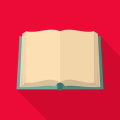 Book deployed icon. Flat illustration of book deployed vector icon for web