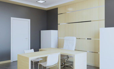Modern meeting room. 3D rendering.