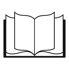 Book learning icon. Simple illustration of book learning vector icon for web