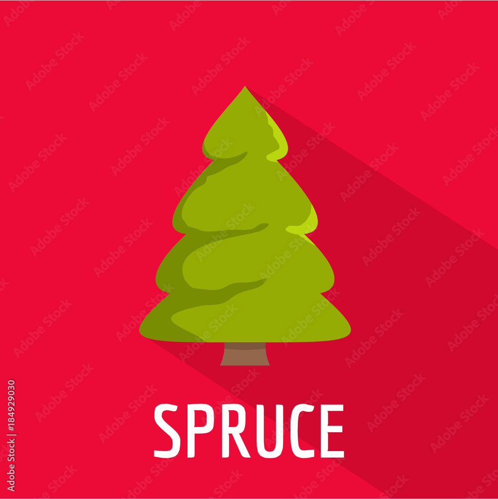 Poster spruce tree icon. flat illustration of spruce tree vector icon for web