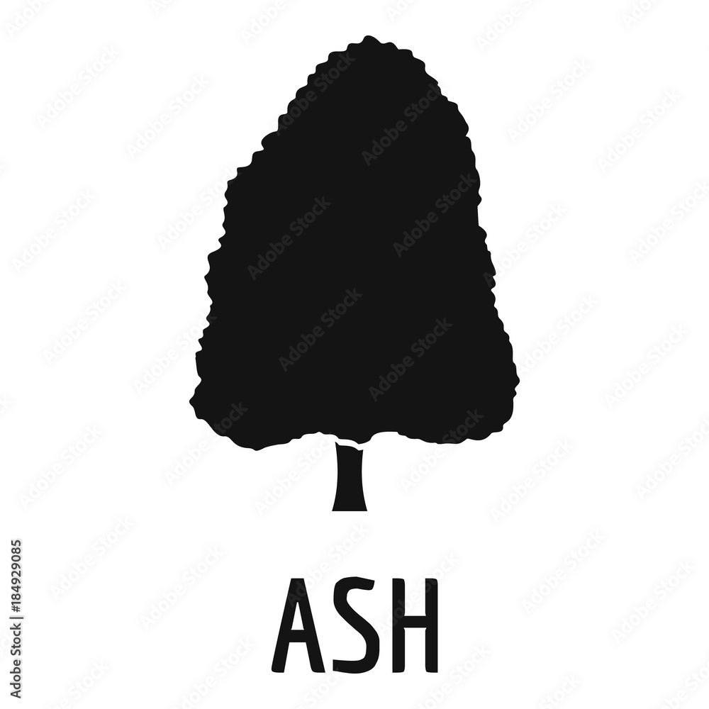 Aufkleber ash tree icon. simple illustration of ash tree vector icon for web