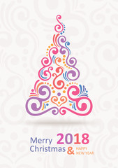 Merry Christmas Card. Happy New Year.