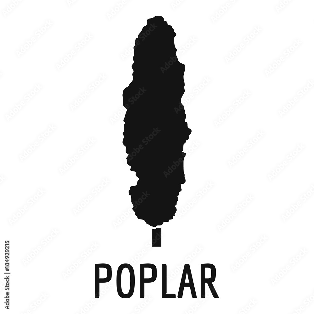 Aufkleber poplar tree icon. simple illustration of poplar tree vector icon for web
