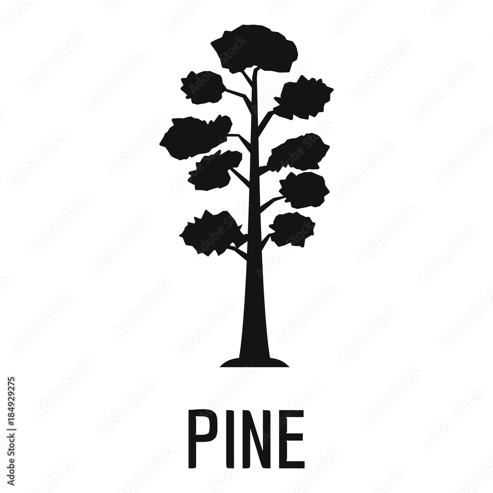 Poster pine tree icon. simple illustration of pine tree vector icon for web