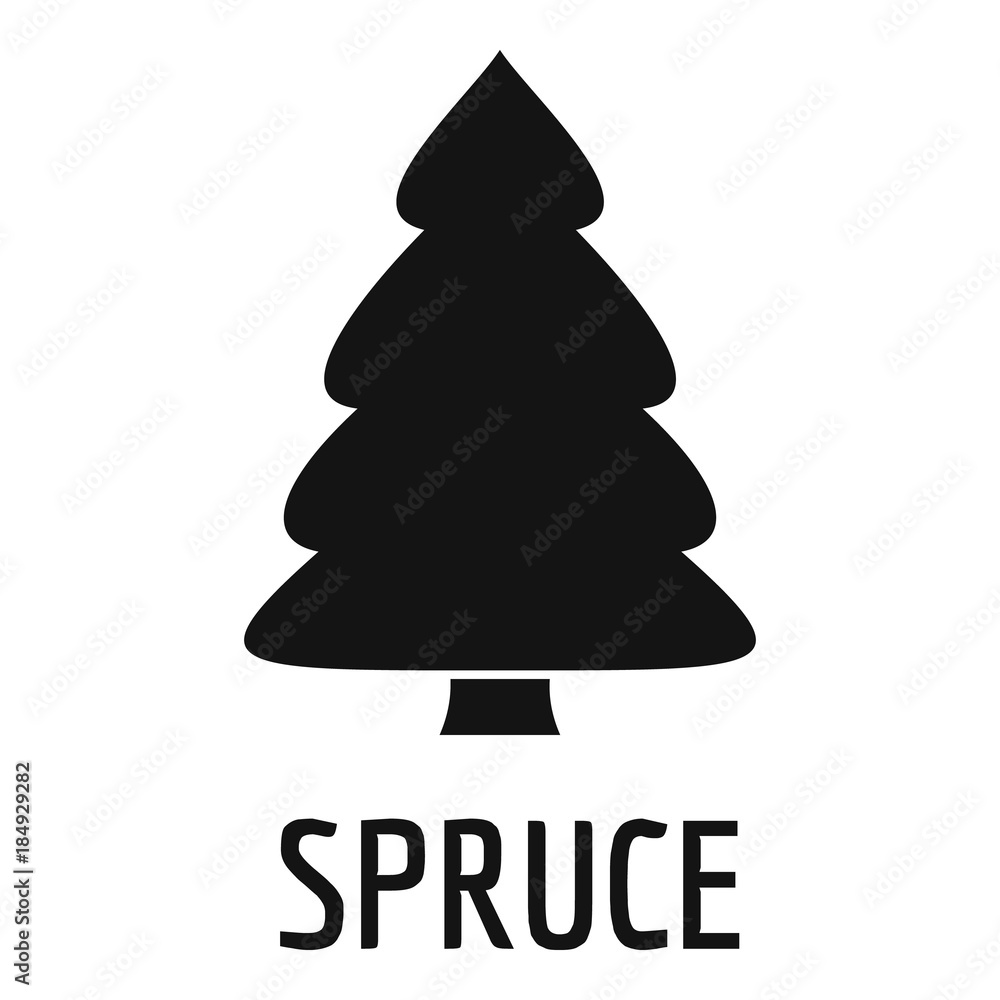 Poster spruce tree icon. simple illustration of spruce tree vector icon for web