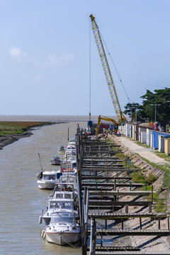 Construction d&rsquo;un quai