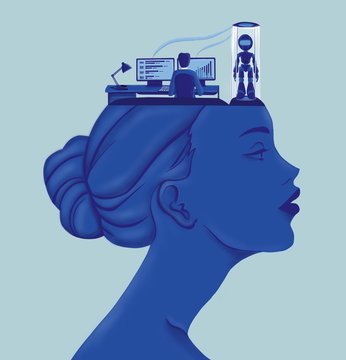 Conceptual illustration of artificial intelligence