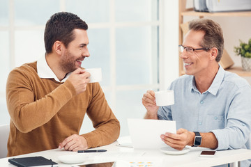 Two business men together in the office