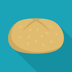 Bun icon. Flat illustration of bun vector icon for web