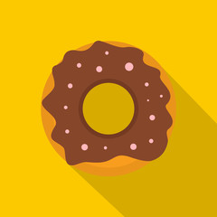Donut icon. Flat illustration of donut vector icon for web