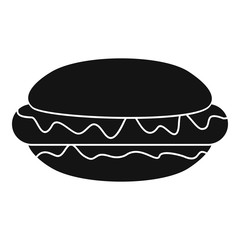 Hot dog icon. Simple illustration of hot dog vector icon for web
