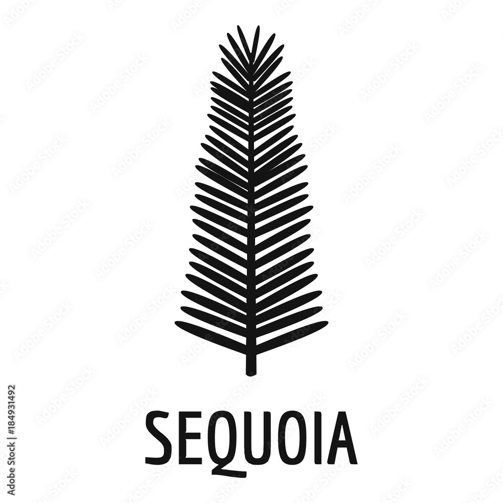 Poster sequoia leaf icon. simple illustration of sequoia leaf vector icon for web