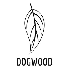 Dogwood leaf icon. Simple illustration of dogwood leaf vector icon for web