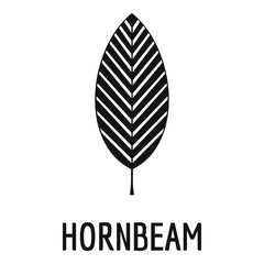 Hornbeam leaf icon. Simple illustration of hornbeam leaf vector icon for web