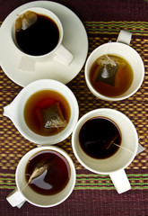 Various of tea cups