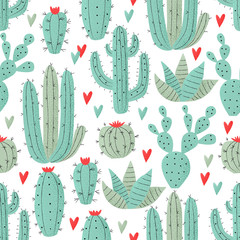 Cactus seamless pattern - 184932092