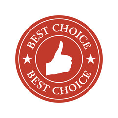 Vector best choice flat label