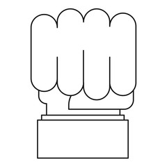 Big fist icon. Outline illustration of big fist vector icon for web