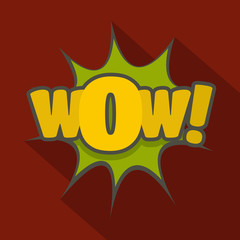 Comic boom icon. Flat illustration of comic boom vector icon for web