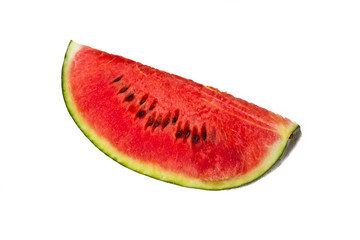 Water mellon on the dish on isolated white