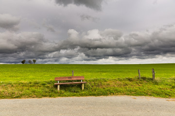Obraz premium Hiking the GR5 trail in the Benelux
