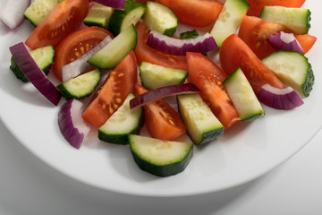 Vegetable salad - healthy food. Closeup&