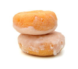 Sugary donut isolated on a white background