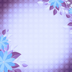 Decorative background with flowers, violet