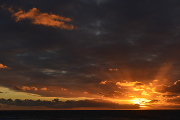 Winter sunset, Jersey, UK.