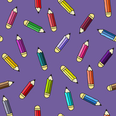 Background with pencils. Seamless pattern can be used for wallpaper,  pattern fills, web page background,  surface textures.