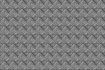 rhombic monochrome background mini honeycomb pattern with iron rivets endless row