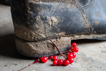 The boat choked the berries