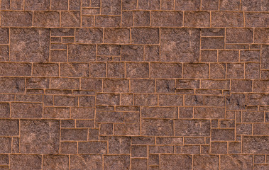 abstract background stone urban rectangular stone wall brown yellow stripes set block