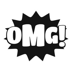Comic boom omg icon. Simple illustration of comic boom omg vector icon for web