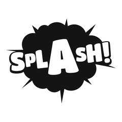 Comic boom splash icon. Simple illustration of comic boom splash vector icon for web