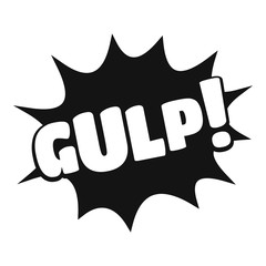 Comic boom gulp icon. Simple illustration of comic boom gulp vector icon for web
