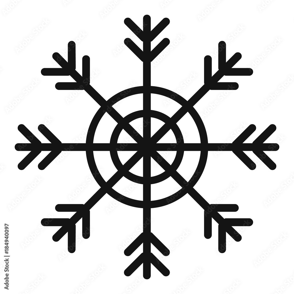 Poster snowflake icon. simple illustration of snowflake vector icon for web