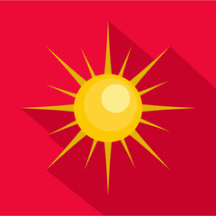 Sun icon. Flat illustration of sun vector icon for web