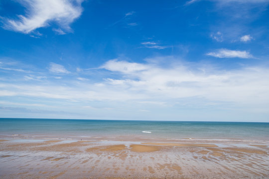 View from the sea cliffs at Hornsea, Yorkshire, UK.