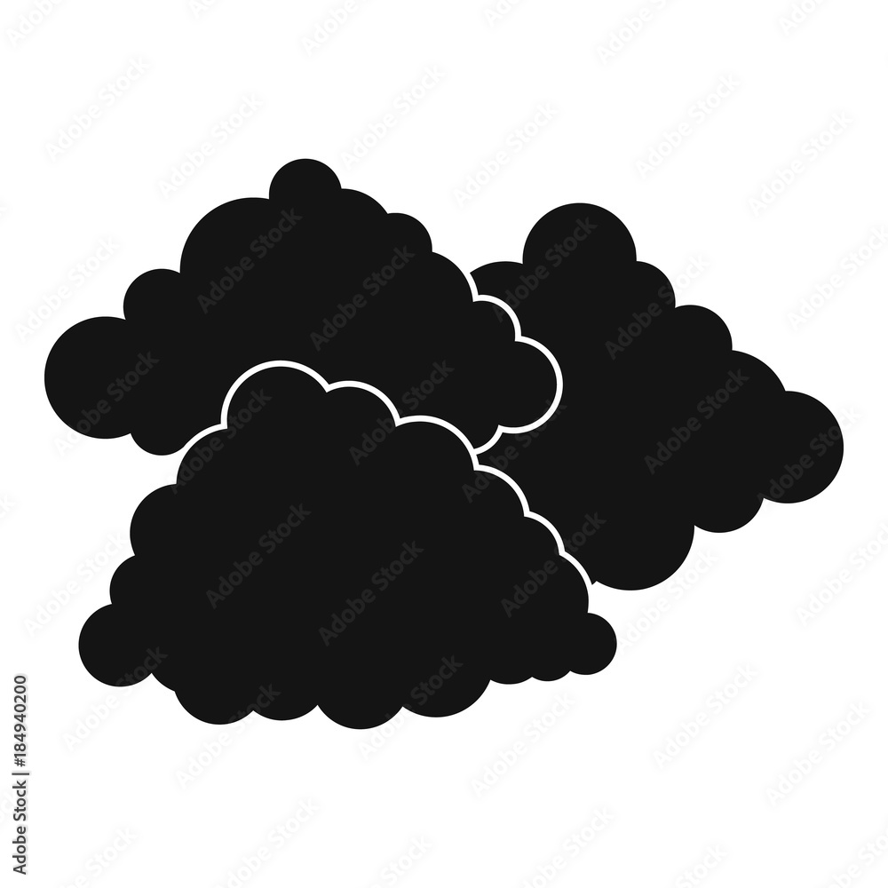 Poster dark cloudy icon. simple illustration of dark cloudy vector icon for web